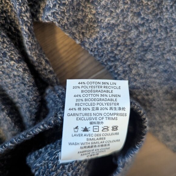 Men's Frank and Oak Blue Marled Knit Sweater - Picture 5 of 7